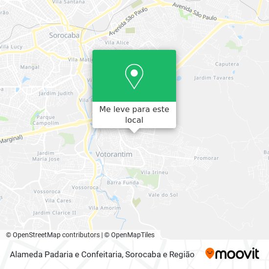 Alameda Padaria e Confeitaria mapa