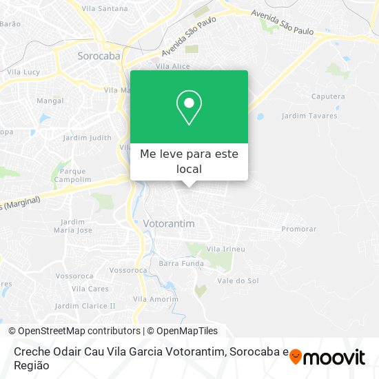 Creche Odair Cau Vila Garcia Votorantim mapa