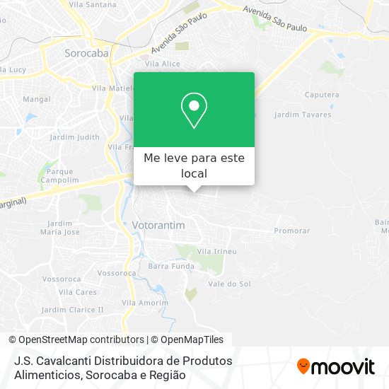 J.S. Cavalcanti Distribuidora de Produtos Alimenticios mapa