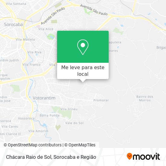 Chácara Raio de Sol mapa