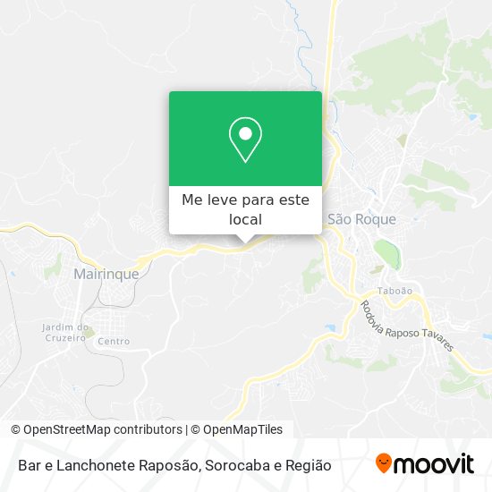 Bar e Lanchonete Raposão mapa