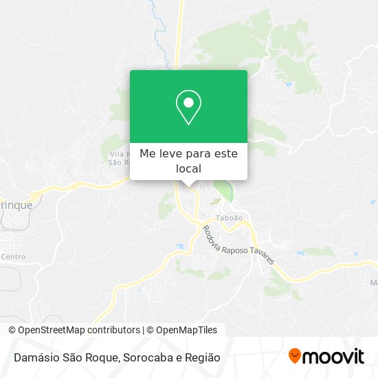 Damásio São Roque mapa