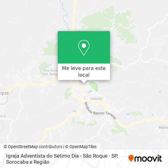 Igreja Adventista do Sétimo Dia - São Roque - SP mapa