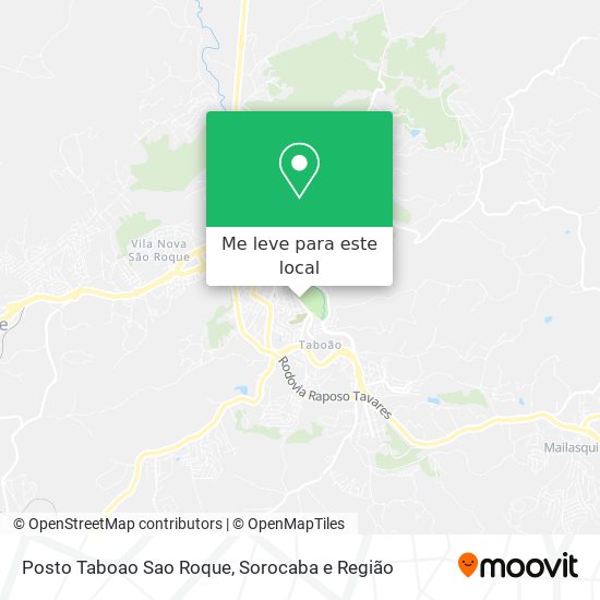 Posto Taboao Sao Roque mapa