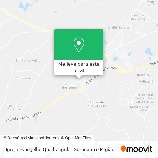 Igreja Evangelho Quadrangular mapa