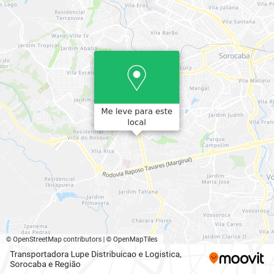 Transportadora Lupe Distribuicao e Logistica mapa