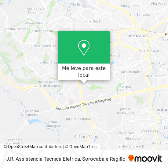 J.R. Assistencia Tecnica Eletrica mapa