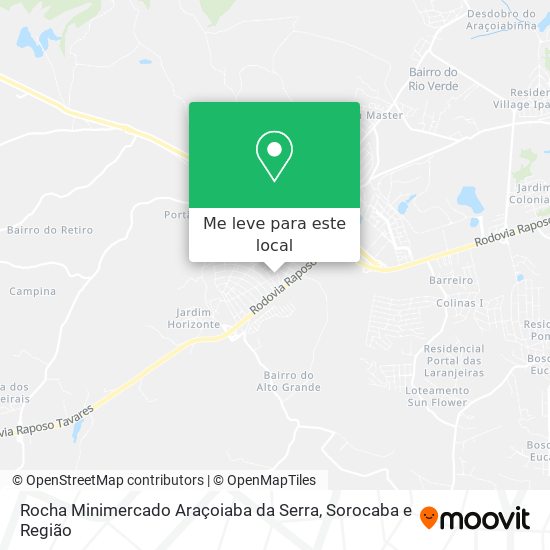 Rocha Minimercado Araçoiaba da Serra mapa