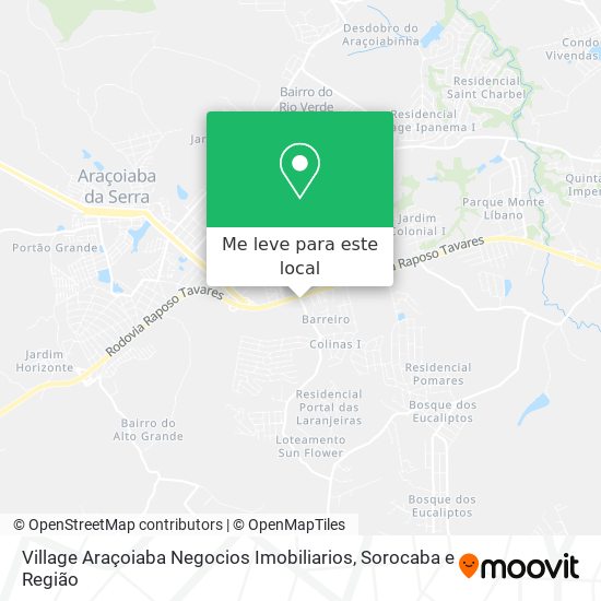 Village Araçoiaba Negocios Imobiliarios mapa