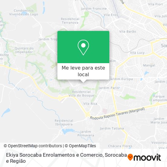 Ekiya Sorocaba Enrolamentos e Comercio mapa