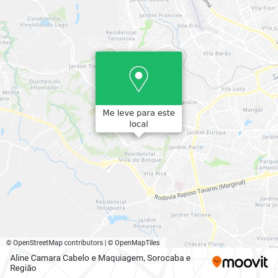 Aline Camara Cabelo e Maquiagem mapa