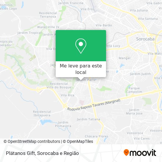 Plátanos Gift mapa
