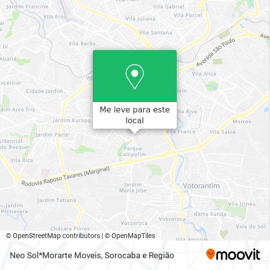 Neo Sol*Morarte Moveis mapa