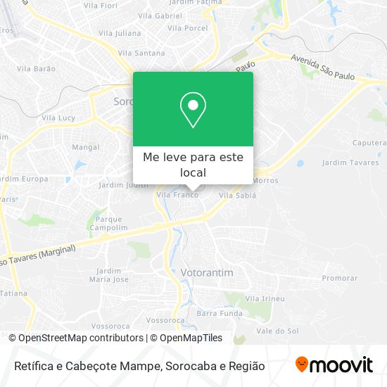 Retífica e Cabeçote Mampe mapa