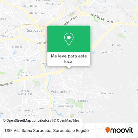 USF Vila Sabia Sorocaba mapa