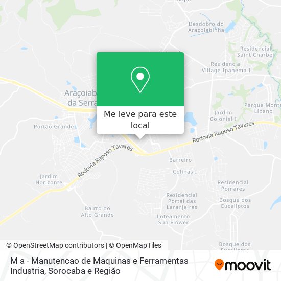 M a - Manutencao de Maquinas e Ferramentas Industria mapa