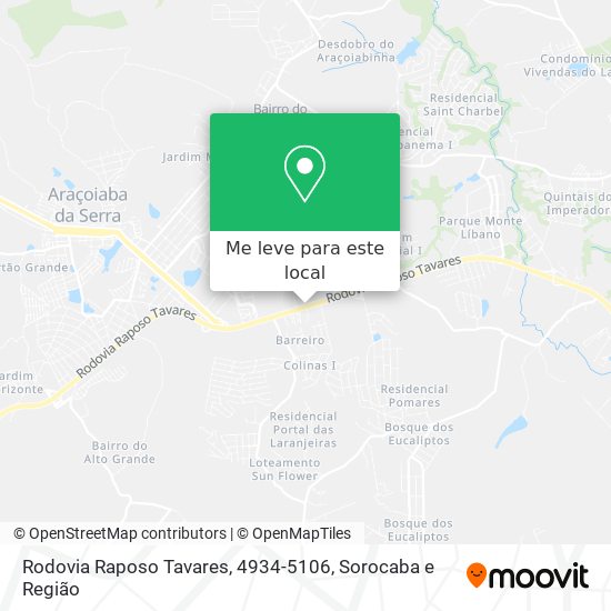 Rodovia Raposo Tavares, 4934-5106 mapa