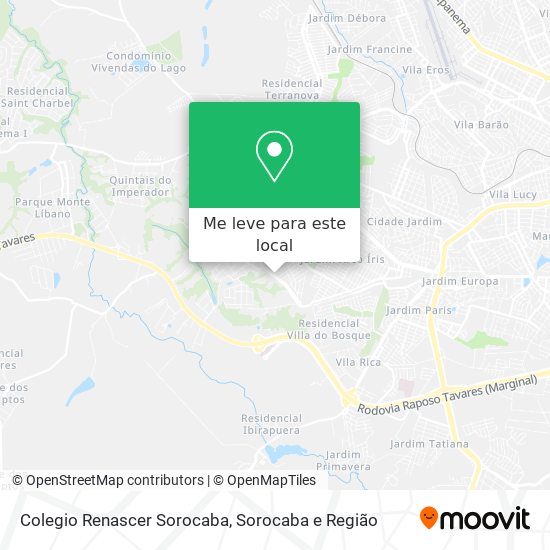 Colegio Renascer Sorocaba mapa