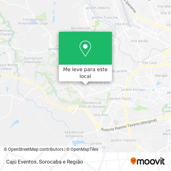 Cajú Eventos mapa