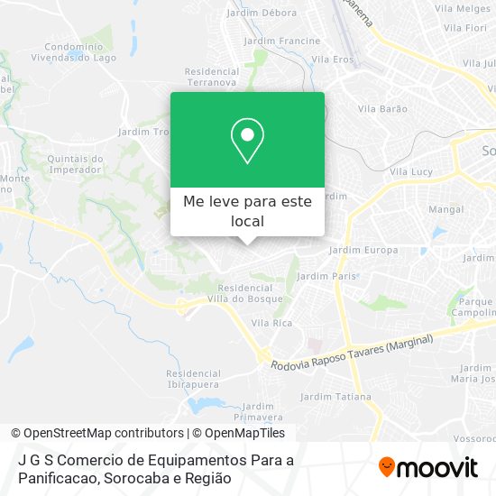 J G S Comercio de Equipamentos Para a Panificacao mapa