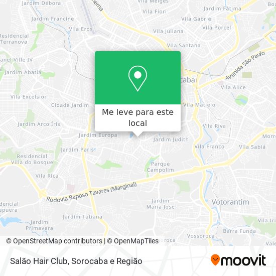 Salão Hair Club mapa