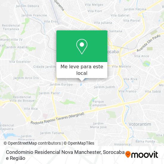 Condomínio Residencial Nova Manchester mapa