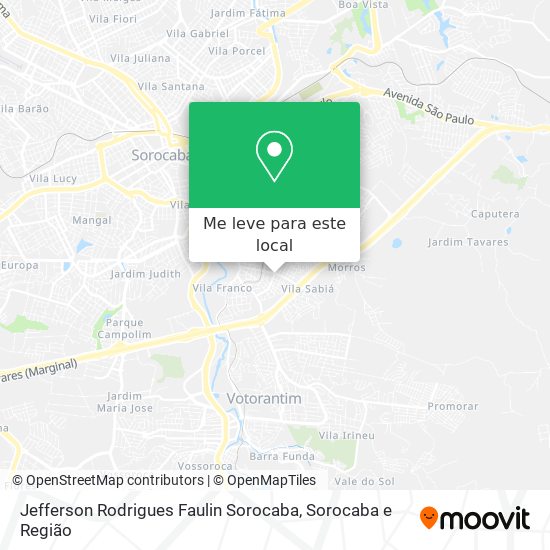 Jefferson Rodrigues Faulin Sorocaba mapa