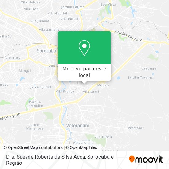 Dra. Sueyde Roberta da Silva Acca mapa