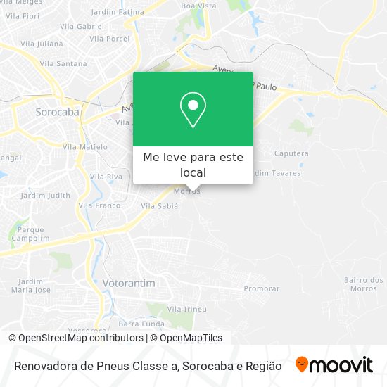 Renovadora de Pneus Classe a mapa