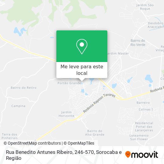 Rua Benedito Antunes Ribeiro, 246-570 mapa