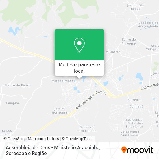 Assembleia de Deus - Ministerio Aracoiaba mapa