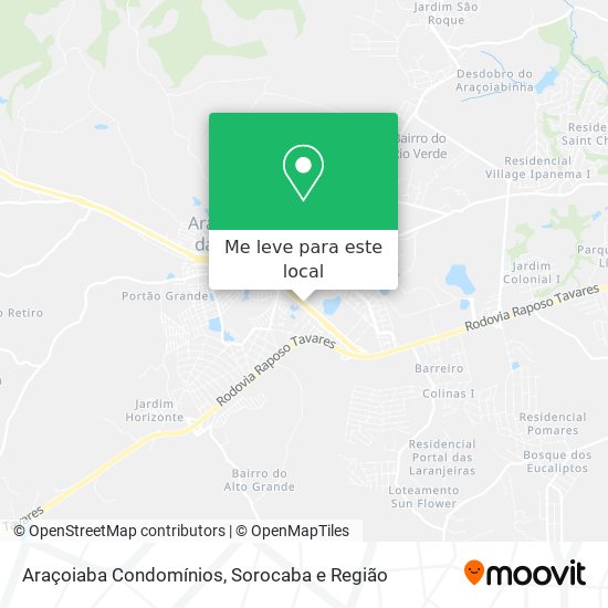 Araçoiaba Condomínios mapa