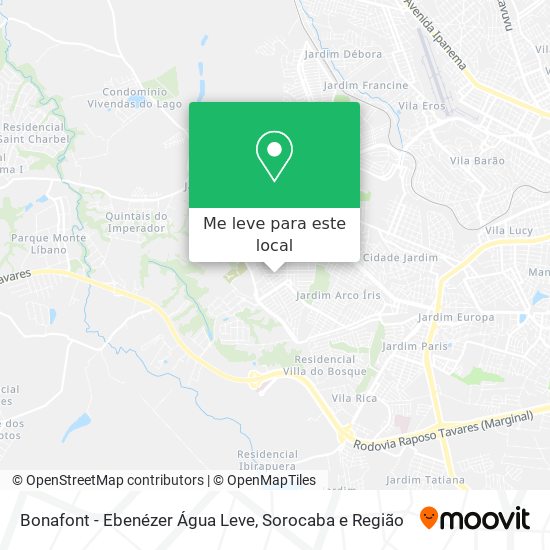 Bonafont - Ebenézer Água Leve mapa