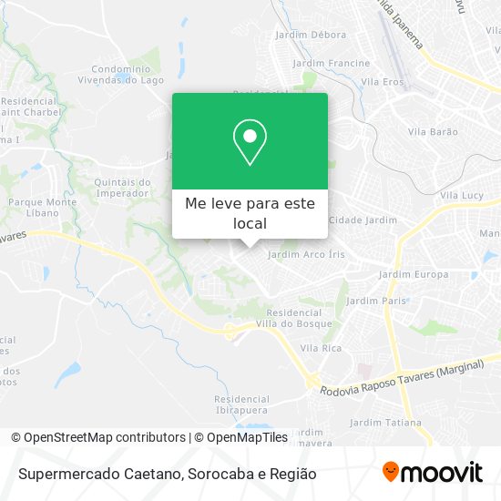 Supermercado Caetano mapa