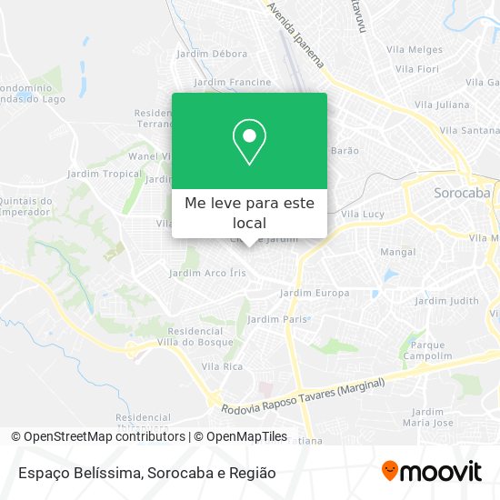 Espaço Belíssima mapa