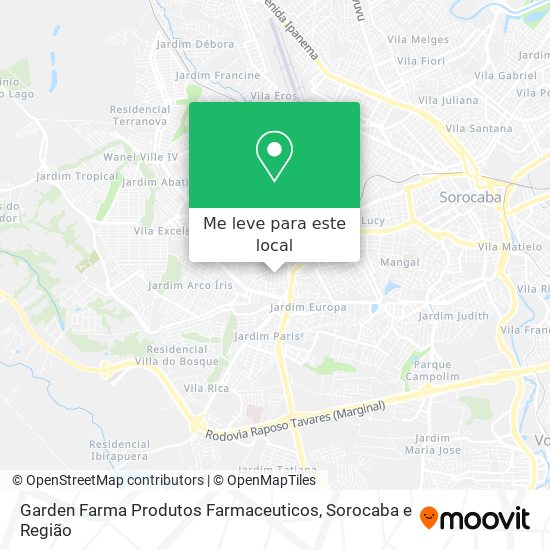 Garden Farma Produtos Farmaceuticos mapa