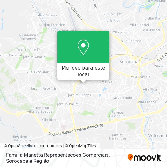 Familia Manetta Representacoes Comerciais mapa
