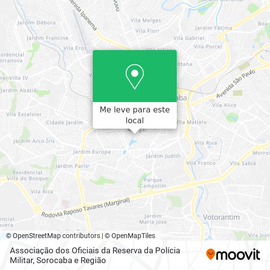Associação dos Oficiais da Reserva da Polícia Militar mapa