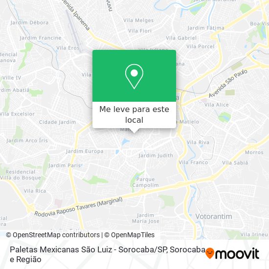 Paletas Mexicanas São Luiz - Sorocaba / SP mapa