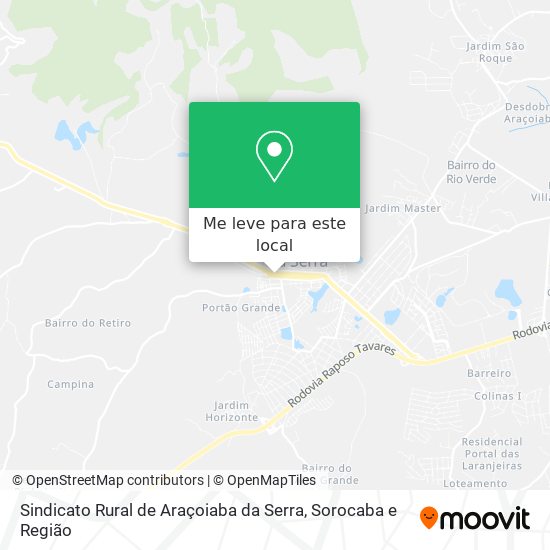 Sindicato Rural de Araçoiaba da Serra mapa