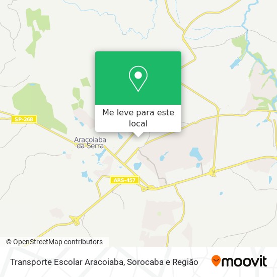 Transporte Escolar Aracoiaba mapa