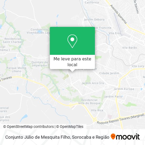 Conjunto Júlio de Mesquita Filho mapa