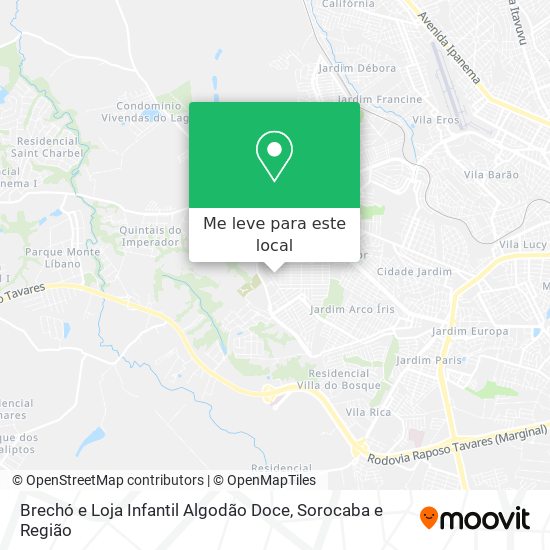 Brechó e Loja Infantil Algodão Doce mapa