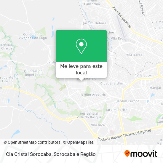 Cia Cristal Sorocaba mapa