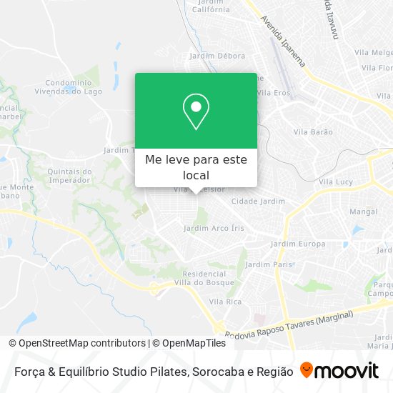 Força & Equilíbrio Studio Pilates mapa