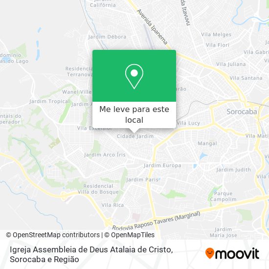Igreja Assembleia de Deus Atalaia de Cristo mapa
