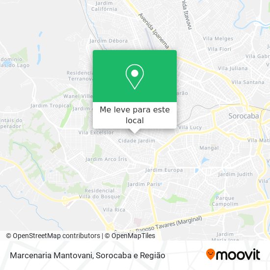 Marcenaria Mantovani mapa