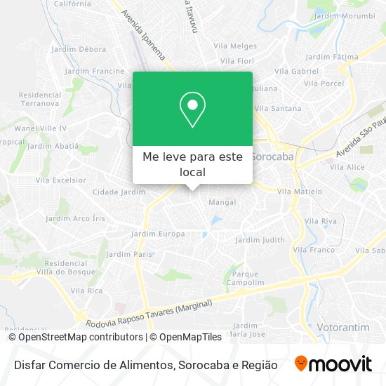 Disfar Comercio de Alimentos mapa