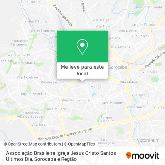 Associação Brasileira Igreja Jesus Cristo Santos Últimos Dia mapa