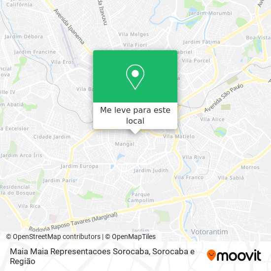 Maia Maia Representacoes Sorocaba mapa